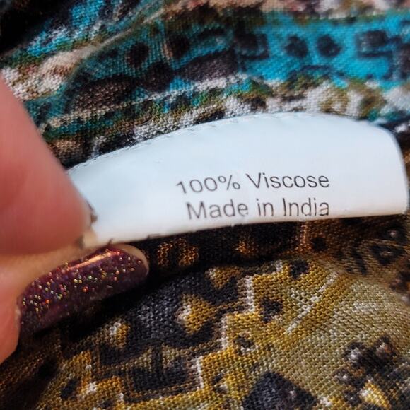 Earthbound Trading Company- Women's Multicolor Dress- size Small - Picture 7 of 7